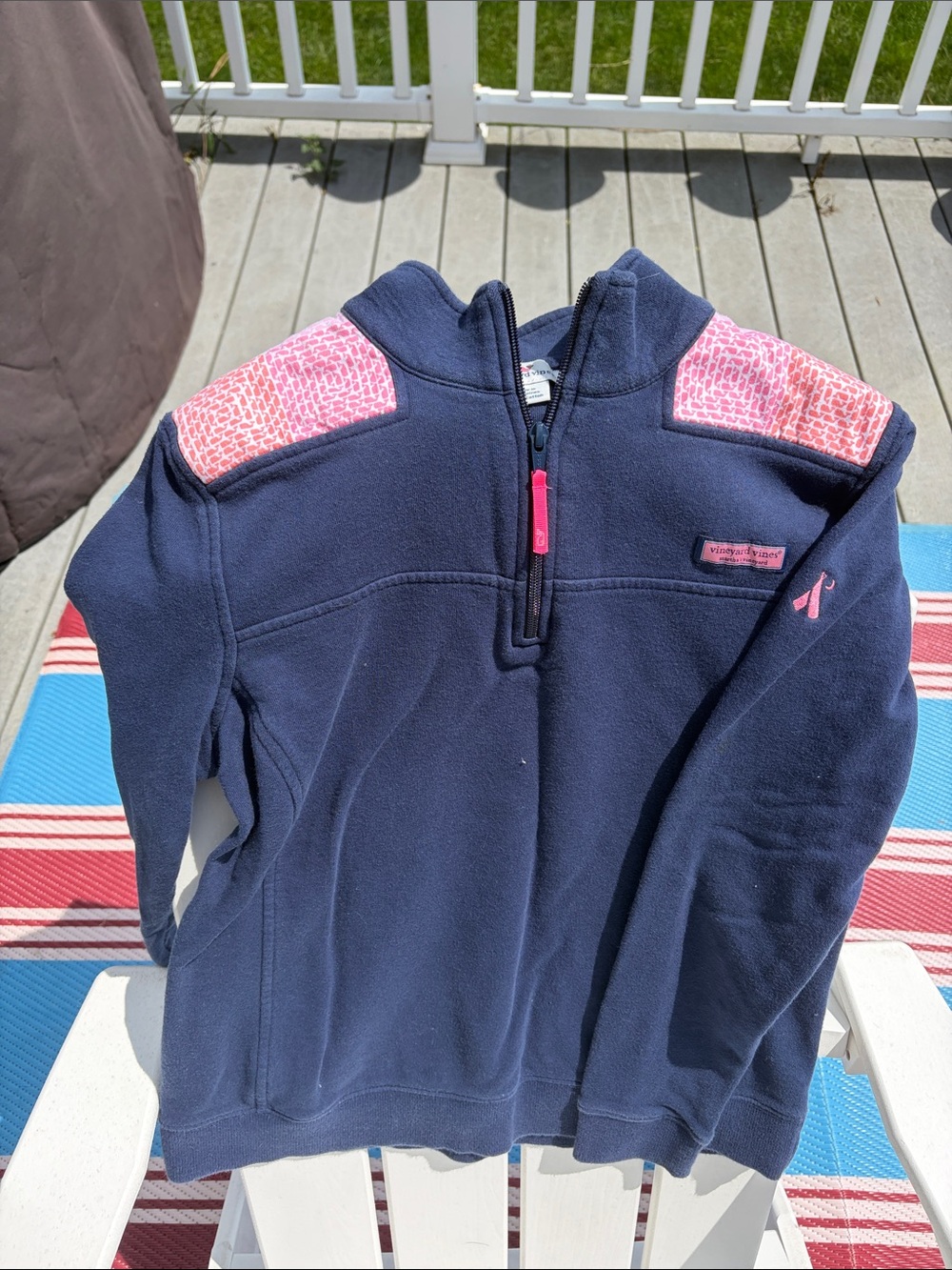 Vineyard Vines  Shep Shirt Small navy Breast Cancer Awareness limited edition